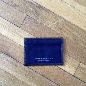 NWOT American Eagle Outfitters Denim Blue Credit Card Case / Wallet,MINT